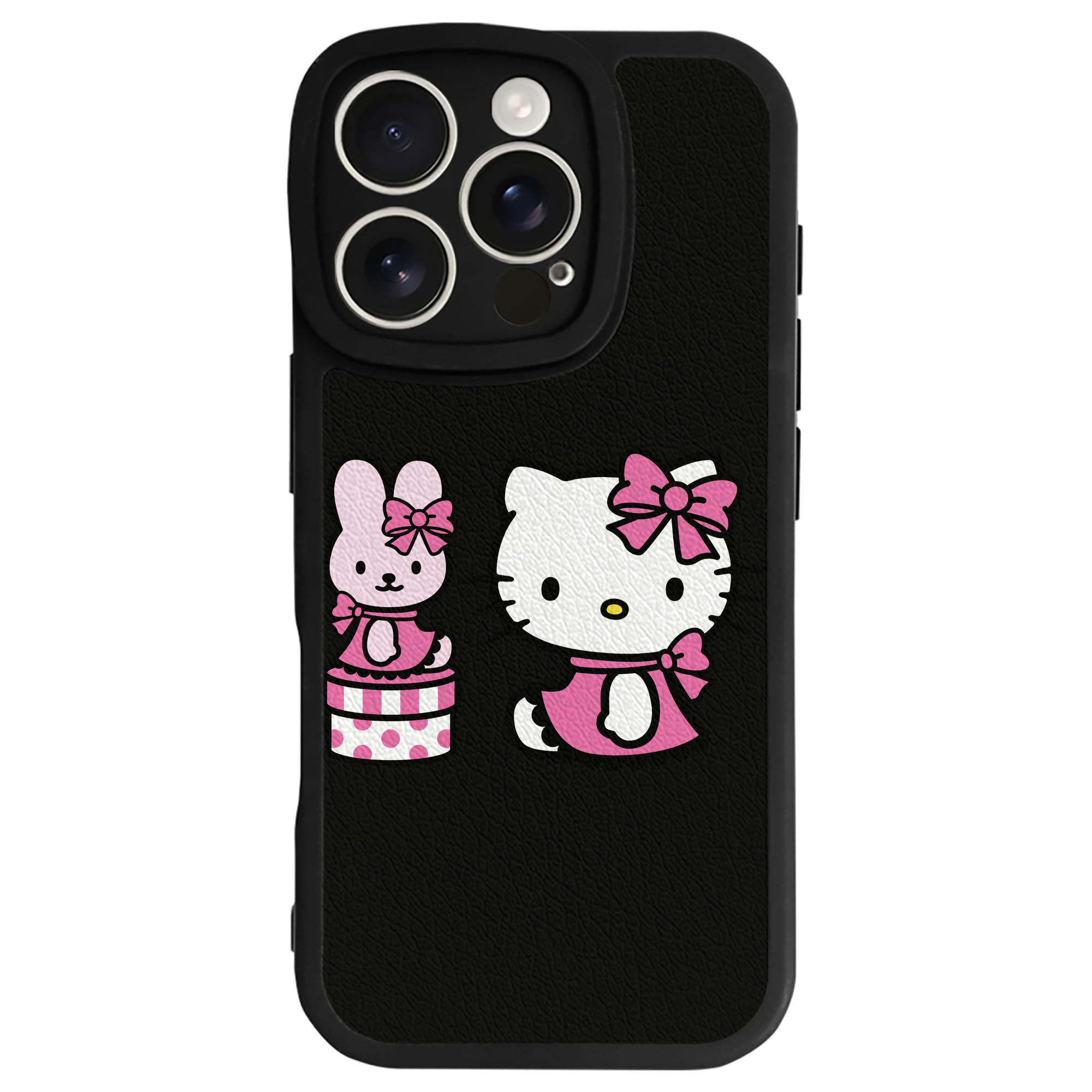 （画像用） Hello Kitty ハローキティ 【iPhone 16シリーズ対応】シリコンスマホケース（レザー調） 材質：シリコン